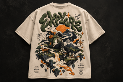 Cosmic Wanderer – Oversized Graphic T-Shirt